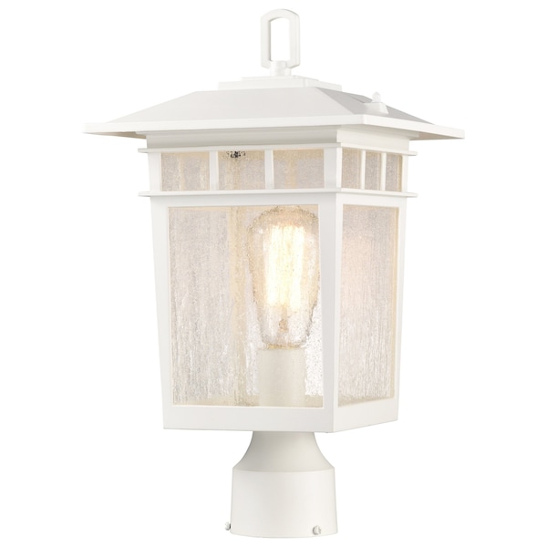 Nuvo Cove Neck Outdoor Large Post Lantern 1 Light White Finish 60/5951 - main